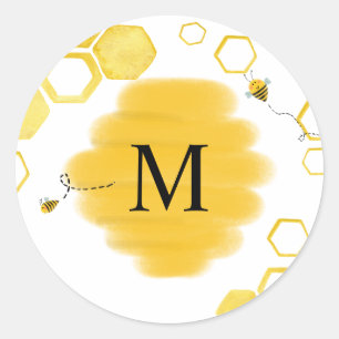 Autocollant Monogramme Abeille