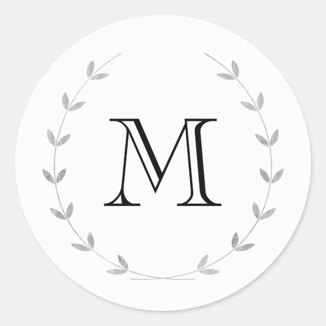 Autocollant monogramme argenté (Devant)