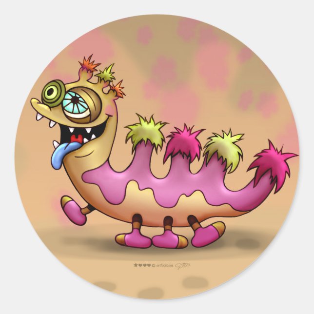 Autocollant MONSTER ALIEN ATTILA CUTE (Devant)