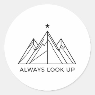 Autocollant Montagne d'Aventure Toujours Regarder