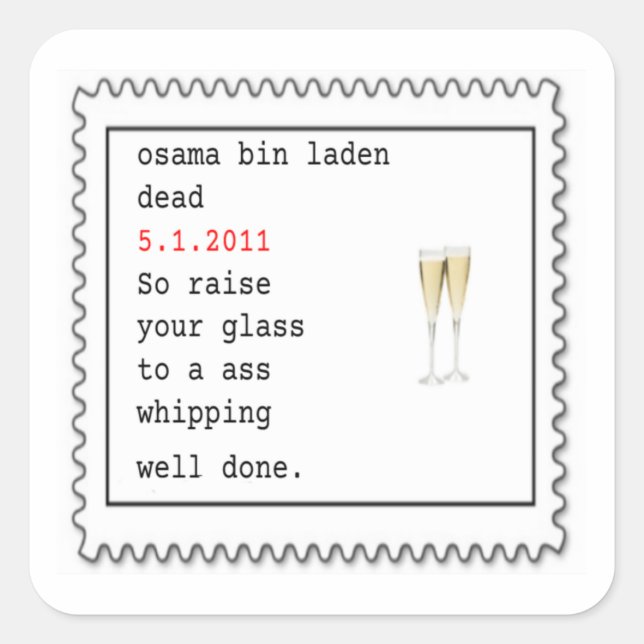 autocollant mort chargé d'osama ben laden (Devant)