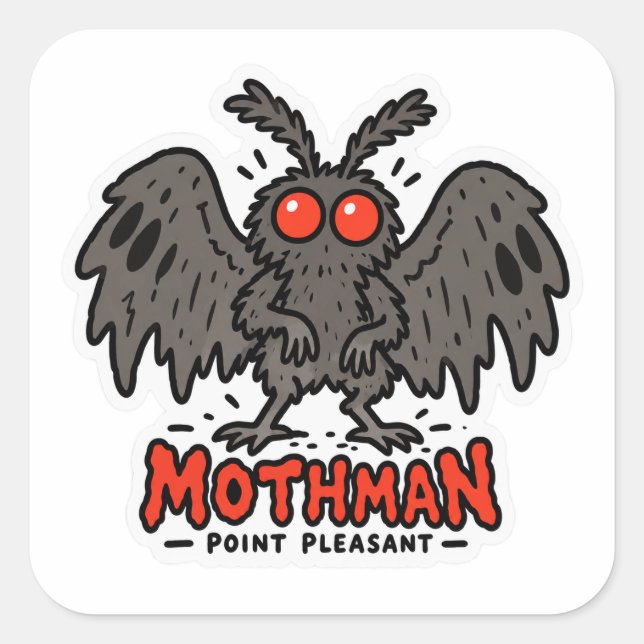 Autocollant Mothman Point Pleasant WV Cryptide (Devant)