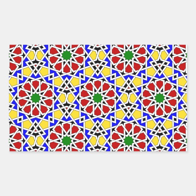 Autocollant motif géométrique islamique (Devant)