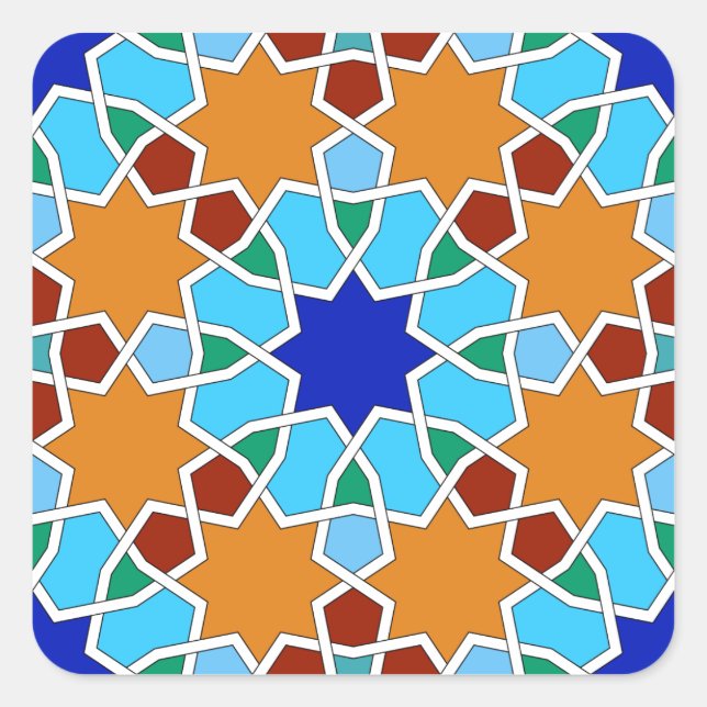 Autocollant motif géométrique islamique (Devant)