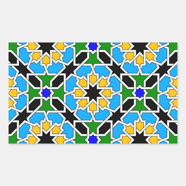 Autocollant motif géométrique islamique (Devant)
