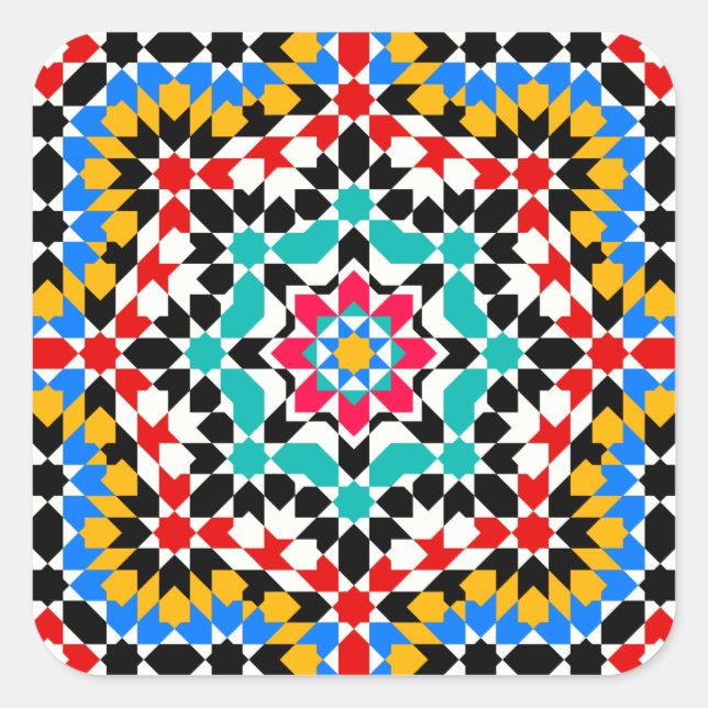 Autocollant motif géométrique islamique (Devant)