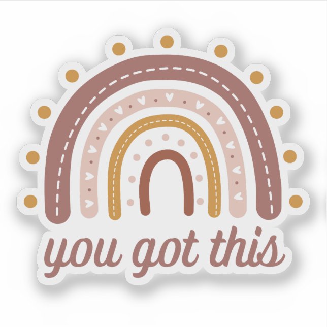 Autocollant motivant 'You Got This' (Devant)