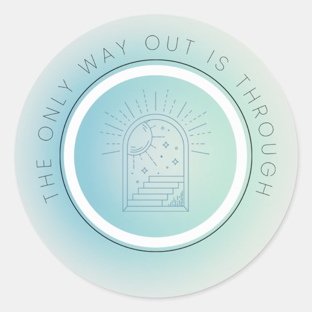 Autocollant motivationnel, minimaliste, spirituel. (Devant)