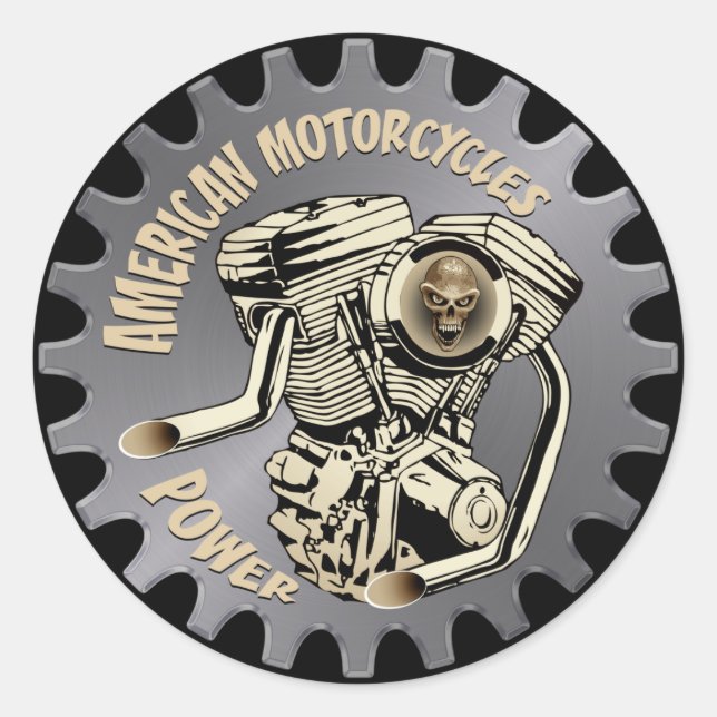 Autocollant moto US (Devant)