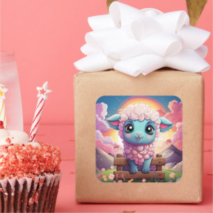 Autocollant mouton mignon