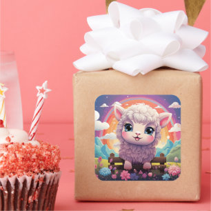 Autocollant mouton mignon