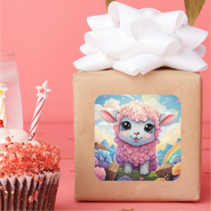 Autocollant mouton mignon