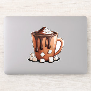 Autocollant Mug Rêve de Chocolat Chaud Volcan