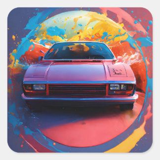 Autocollant multicouleur élégant