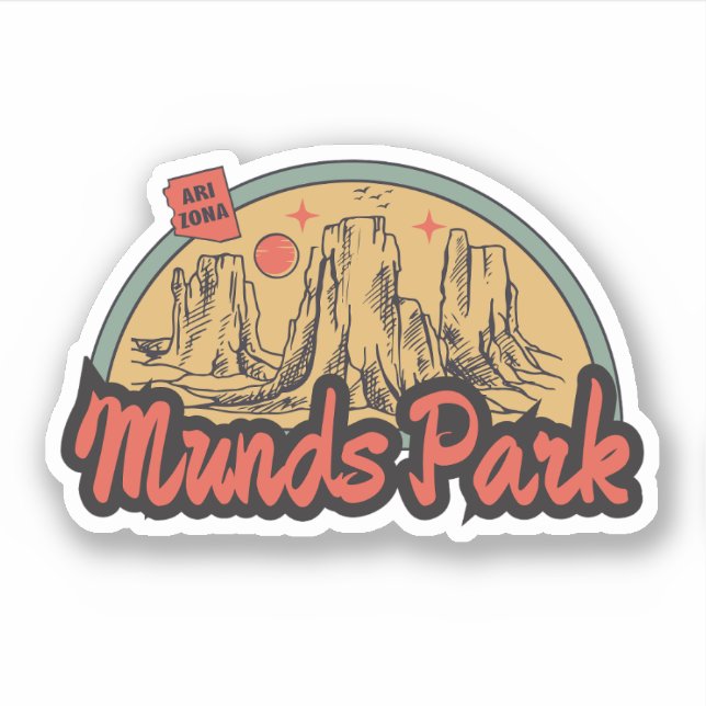 Autocollant Munds Park, Arizona (Devant)