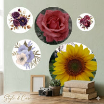 Autocollant mural rond personnalisé avec votre pho
