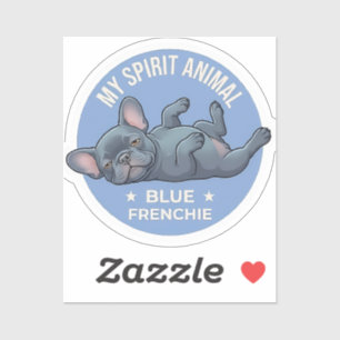 Autocollant My Spirit Animal Blue Frenchie