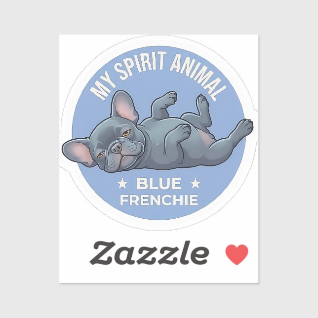 Autocollant My Spirit Animal Blue Frenchie (Feuille)