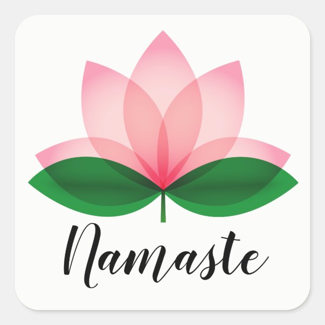 Autocollant Namaste Fleur de Lotus (Devant)