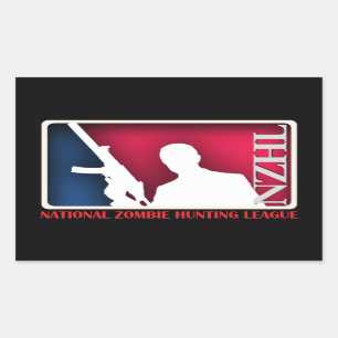 Autocollant national de ligue de chasse de zombi