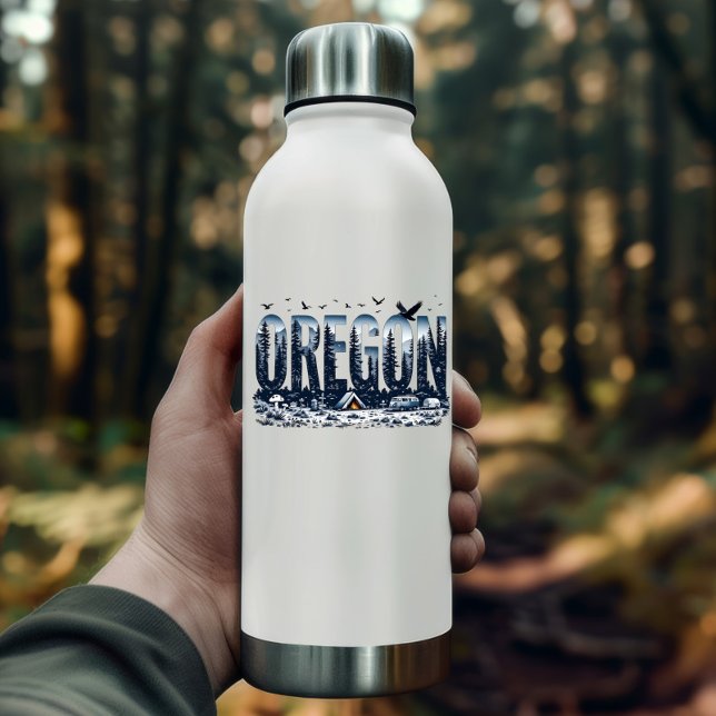 Autocollant Nature Oregon | Autocollant Camping Or (Oregon Nature Sticker | Oregon Camping Sticker by PiggyPrint Stickers. )