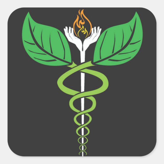 Autocollant Naturopathique Caduceus (Devant)