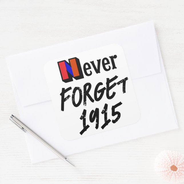 Autocollant Ne jamais oublier 1915 (Enveloppe)