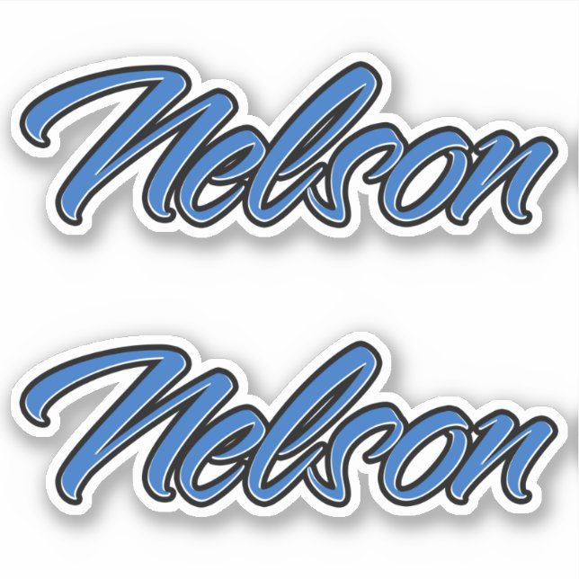 Autocollant Nelson bleu Stickerset (Devant)