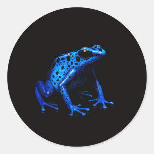 Autocollant Noir 4 Luxe avec Grenouille Bleue Noir