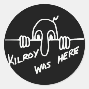Autocollant noir de Kilroy