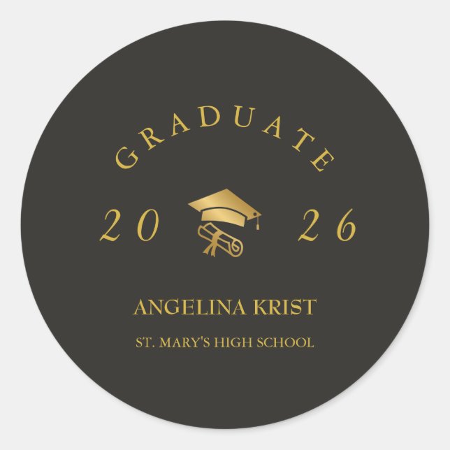 Autocollant Noir Doré pour Couverture de Magazine  (Devant)