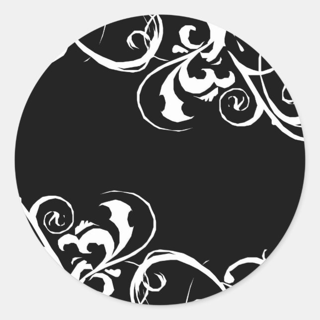 Autocollant noir et blanc (Devant)