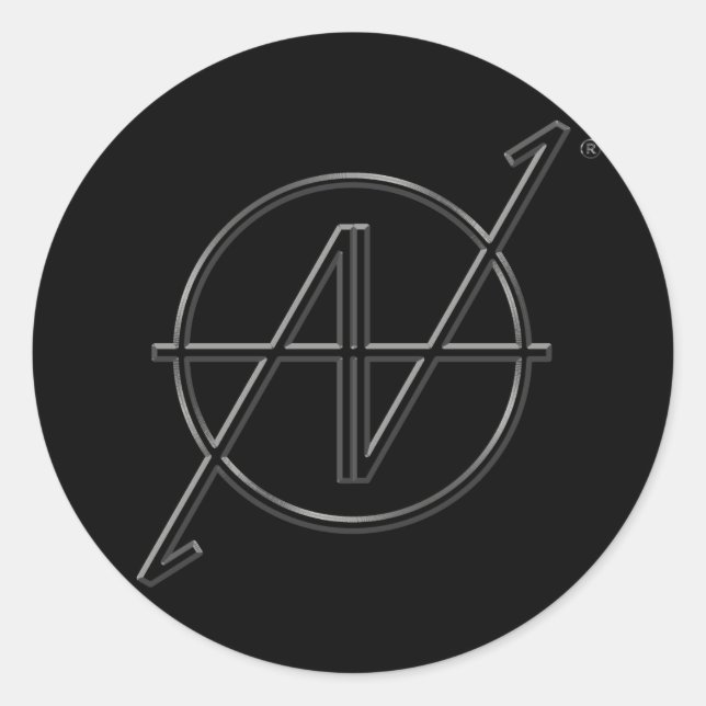 Autocollant noir Logo AV 09 (Devant)