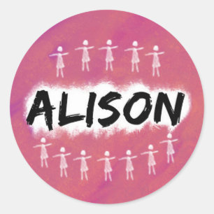 Autocollant noir orphelin - Alison
