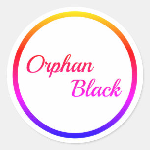 Autocollant noir orphelin d'arc-en-ciel