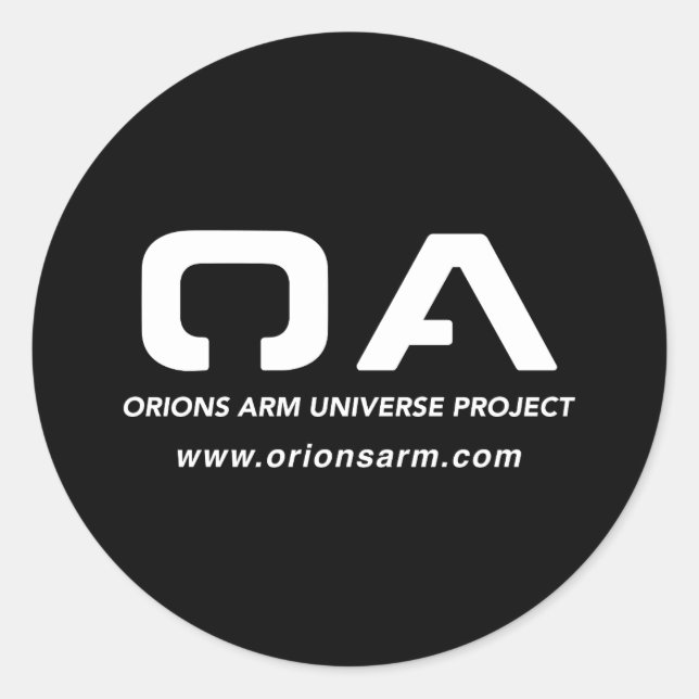 Autocollant noir uni du projet Univers d'Orion's A (Devant)
