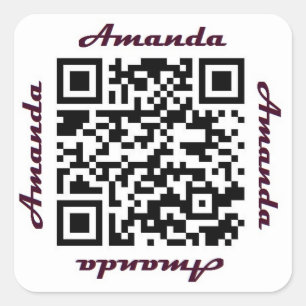 Autocollant NOMMÉ personnalisé par code d'Amanda