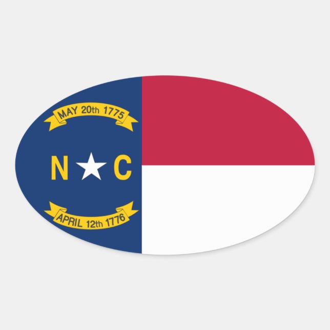 Autocollant North Carolina Oval (Devant)