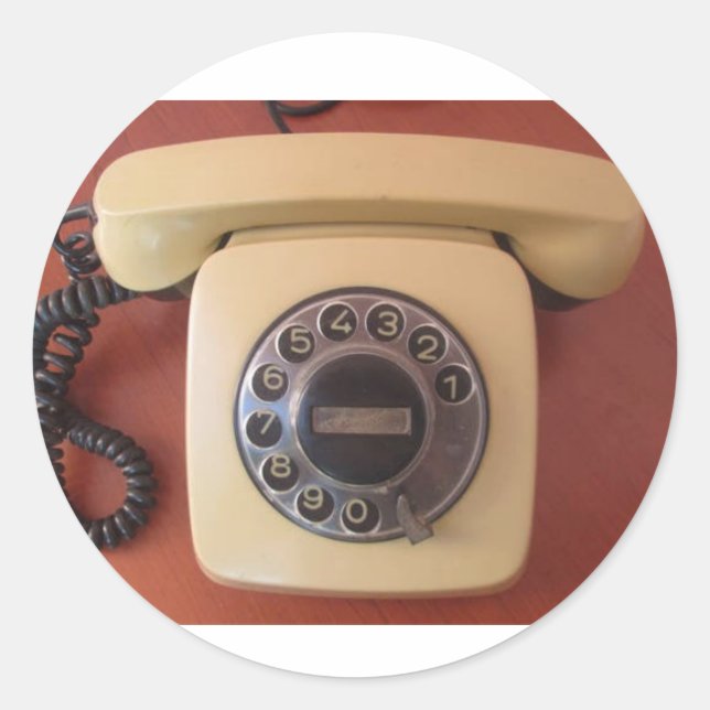 Autocollant nostalgique de téléphone indien des an (Devant)