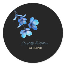 Autocollant Nous nous sommes enfugés Fleurs noires