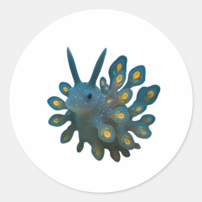 Autocollant Nudibranche Mouton de Mer Adorable - M (Devant)