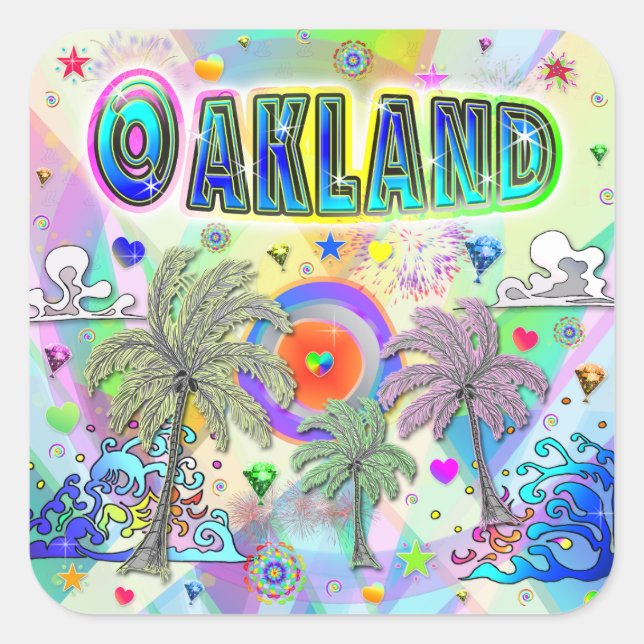 Autocollant Oakland Deep Dream (Devant)