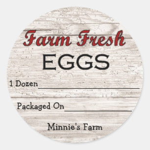 Autocollant OEufs frais de ferme personnalisés