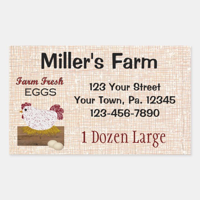 Autocollant OEufs personnalisés (Devant)