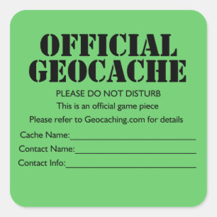 Autocollant officiel de Geocache