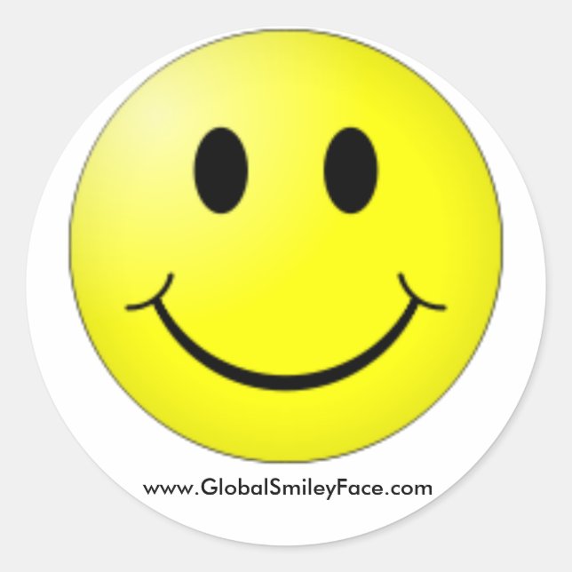 Autocollant officiel GlobalSmileyFace.com (Devant)