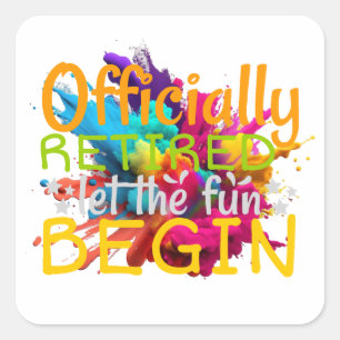 Autocollant Officiellement retraité