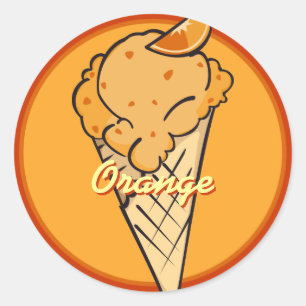 Autocollant orange Icecream