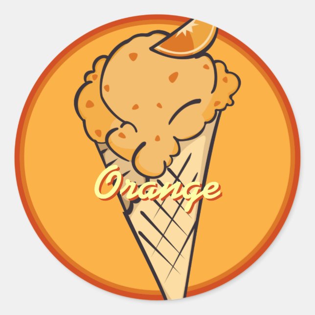 Autocollant orange Icecream (Devant)