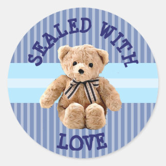 Autocollant Ourson en Peluche Scellé avec Amour